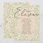 Boho Baby's Breath Table Number表11 招待状 (正面/裏面)