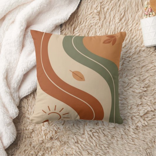 Boho Balance & Calm Decorative Pillow | Burnt クッション (ブランケット)