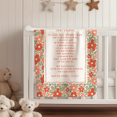 Boho Baptism Gift Personal Prayer Fleece Blanket  フリースブランケット