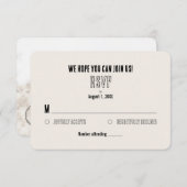 Boho Barnウェディング素朴RSVPレスポンスカード 出欠カード (正面/裏面)