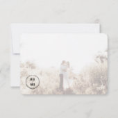 Boho Barnウェディング素朴RSVPレスポンスカード 出欠カード (裏面)