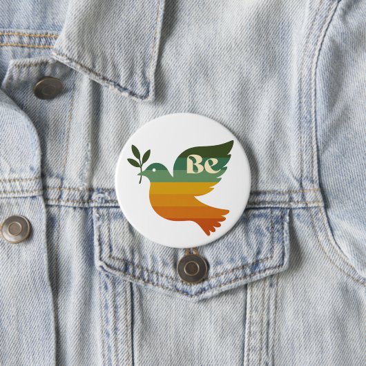 Boho Be Peace Retro Holiday Button 缶バッジ (インサイチュ)