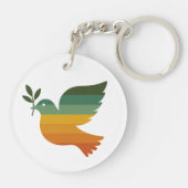 Boho Be Peace Retro Holiday Keychain キーホルダー (裏面)