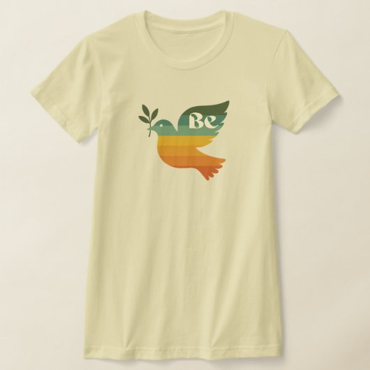 Boho Be Peace Retro Holiday Women's T-shirt Tシャツ (レイダウン)
