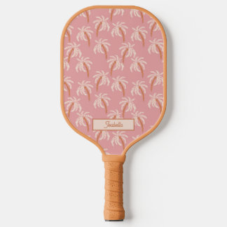 Boho Beach Palm Custom Name Pickleball Paddle ピックルボールラケット