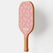 Boho Beach Palm Custom Name Pickleball Paddle ピックルボールラケット (左)