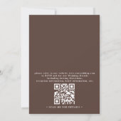 Boho Beach Sea Watercolor Elegant QR Code Wedding 招待状 (裏面)