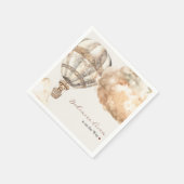 Boho Bearエアバルーン赤ちゃんシャワー紙ナプキン スタンダードカクテルナプキン (角)