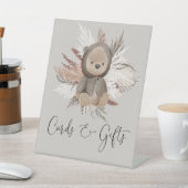 Boho Bearベビーシャワーカードとギフト 台座サイン (インサイチュ)