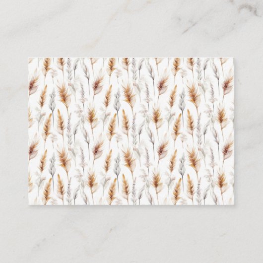 Boho Bearベビーシャワーベビー エンクロージャーカード (裏面)