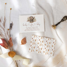 Boho Bearベビーシャワーベビー エンクロージャーカード
