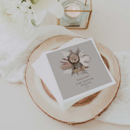 Boho Bearベビーシャワー スタンダードカクテルナプキン