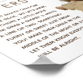 Boho Bearベビーシャワー「レイトナイトおむつ」 ポスター (角)