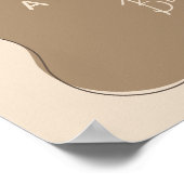 Boho Bear波形フレームシンプルベビーシャワーへようこそ ポスター (角)