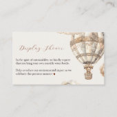 Boho Bear Air Balloon Baby Showerエンクロージャカード エンクロージャーカード (正面)