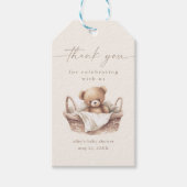 Boho Bear Baby Shower男女兼用のお願い ギフトタグ (正面)