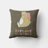 Boho Bear Kidsを探索する クッション (裏面)