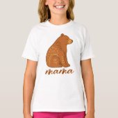 Boho Bear Mama T-Shirt Tシャツ (正面)
