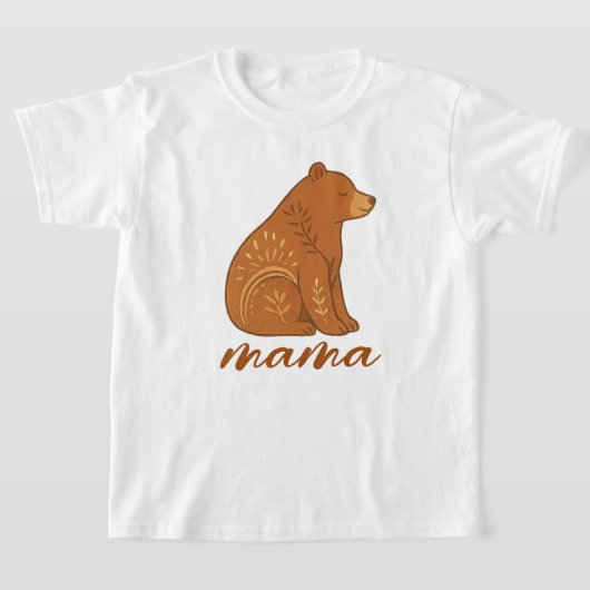 Boho Bear Mama T-Shirt Tシャツ (レイダウン)