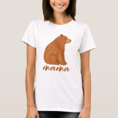 Boho Bear Mama T-Shirt Tシャツ (正面)