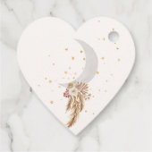 Boho Bear Moon Baby Shower Thank You フェイバータグ (裏面)