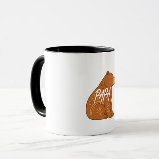 Boho Bear Papa Mug マグカップ (正面左)