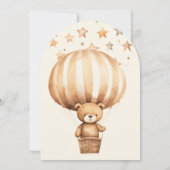 Boho Bearly待ち熊男女兼用赤ちゃんシャワー 招待状 (裏面)