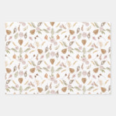 Boho Bearly Wait Bear Family Baby Shower Wrapping ラッピングペーパーシート (正面)