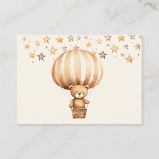 Boho Bearly Wait Beige Bear Books for Baby Shower エンクロージャーカード (裏面)