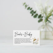 Boho Bee Baby Shower Books for Baby エンクロージャーカード (スタンド正面)
