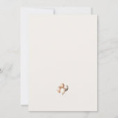 Boho Beigeクマ熱い空気バルーン雲ベビーシャワー 招待状 (裏面)