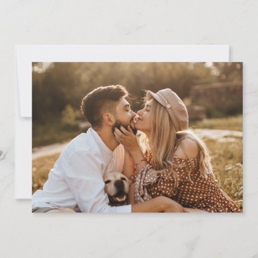 Boho Beigeグリーンフローラ日付カードを保存 招待状 (裏面)