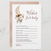 Boho Beigeムーンベビーシャワーの願いベビー (正面/裏面)