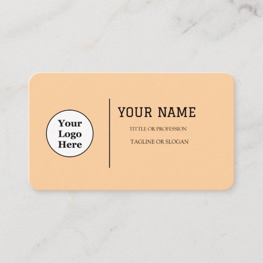 Boho Beige書道スクリプトQRコード 名刺 (正面)