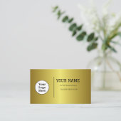 Boho Beige書道スクリプトQRコード 名刺 (スタンド正面)