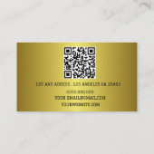 Boho Beige書道スクリプトQRコード 名刺 (裏面)