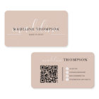 Boho Beige書道スクリプトQRコード