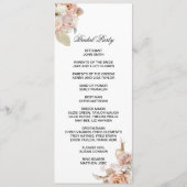 Boho Beige double side program card  プログラム (裏面)