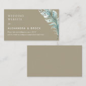 Boho Beige Featherのミニマル詳細 エンクロージャーカード (正面/裏面)