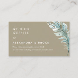 Boho Beige Featherのミニマル詳細 エンクロージャーカード