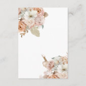 Boho Beige floral Enclosure Card Details エンクロージャーカード (裏面)