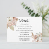 Boho beige Floral Enclosure Card Details エンクロージャーカード (スタンド正面)