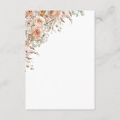 Boho beige Floral Enclosure Card Details エンクロージャーカード (裏面)