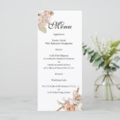 Boho Beige floral  Menu メニュー (スタンド正面)