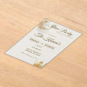 Boho Beige Minimalist Mosque Ramadan Iftar Party  アクリル招待状 (レイダウン)