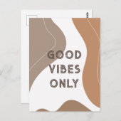 Boho Beige Shapesオーガニックアートポストカード ポストカード (正面/裏面)