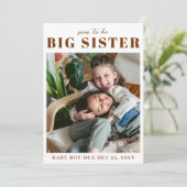 Boho Big Sister妊娠写真アナウンスメント 案内状 (スタンド正面)