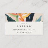 Boho Bird of Paradise Painted Flora Refer A Friend 名刺 (正面)