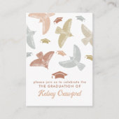 Boho Birdsかわいい卒業式パーティーインサート エンクロージャーカード (正面)