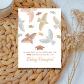 Boho Birdsかわいい卒業式パーティーインサート エンクロージャーカード